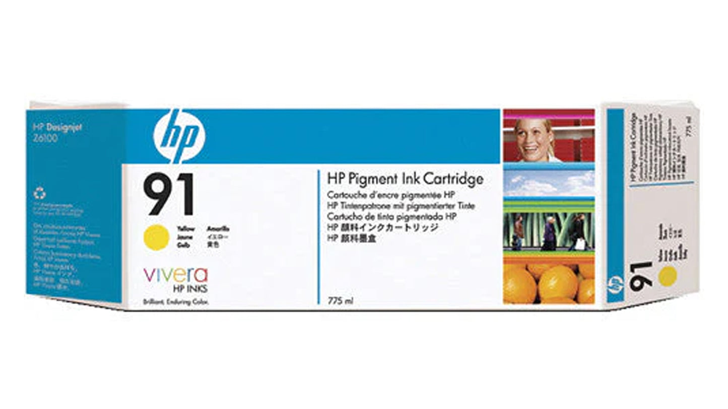 Original HP 91 775-ml (C9469A) Yellow Ink Cartridge
