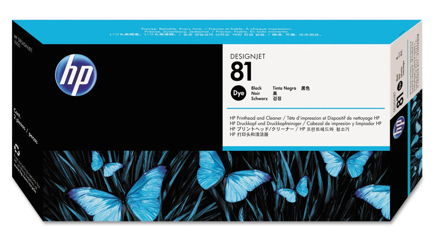HP 81 (C4950A) Black Printhead and Printhead Cleaner