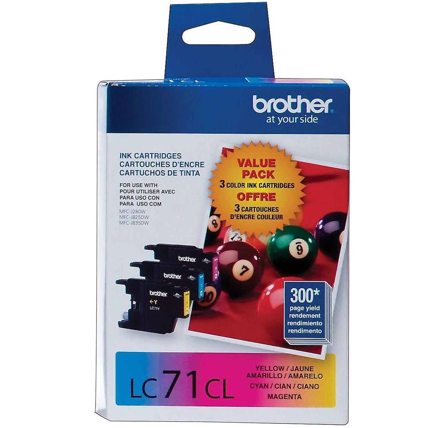 Original Brother LC71 Cyan, Magenta and Yellow Ink Cartridge