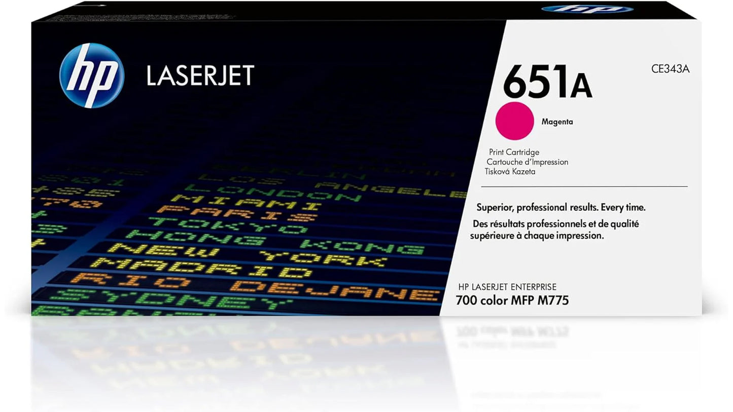Genuine HP 651A Standard-Yield Magenta Toner Cartridge, CE343A