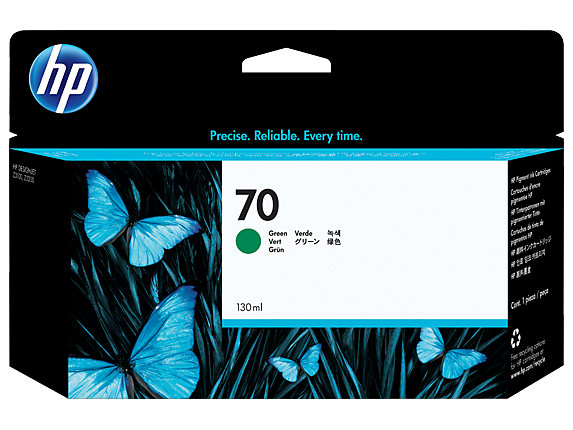 HP 70 130ml Green Ink Cartridge, C9457A