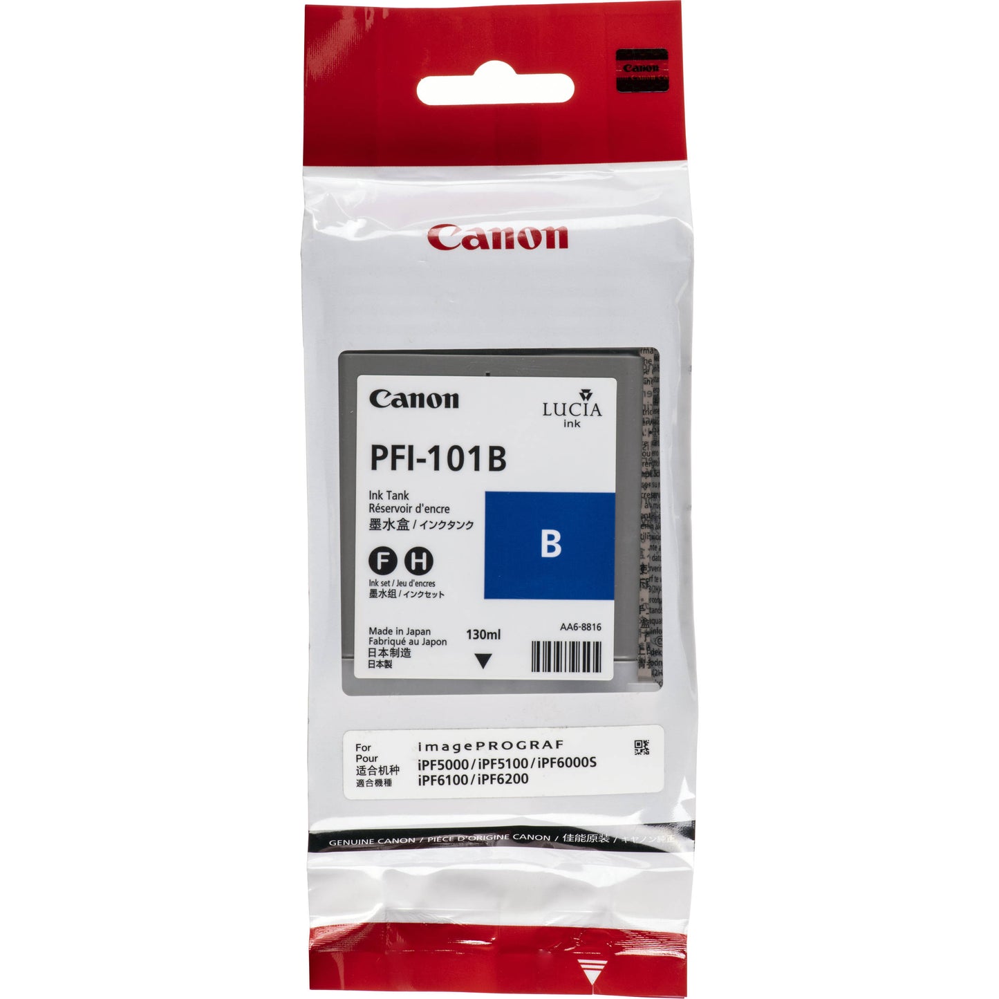 Original Canon PFI-101 130mL Blue Ink Cartridge-0