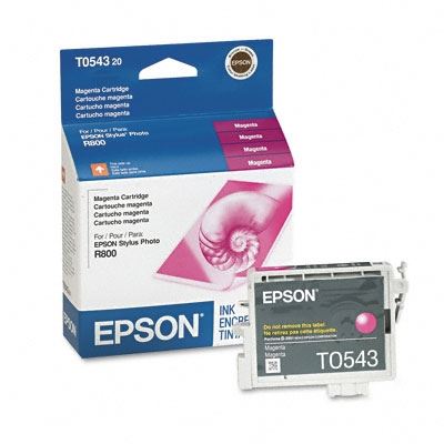 Genuine OEM Epson (T0543) Magenta Ink Cartridge, T054320-0