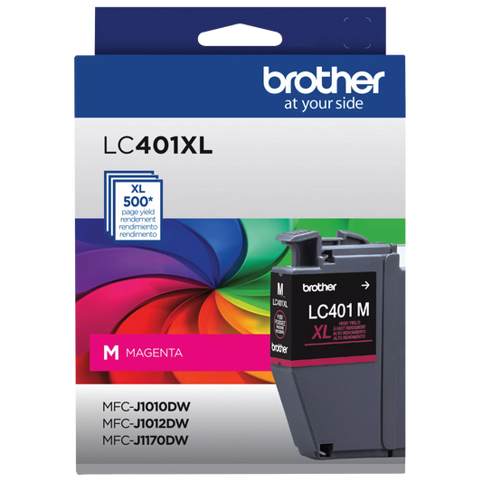 Genuine Brother LC401XL High Yield Magenta Ink Cartridge-0