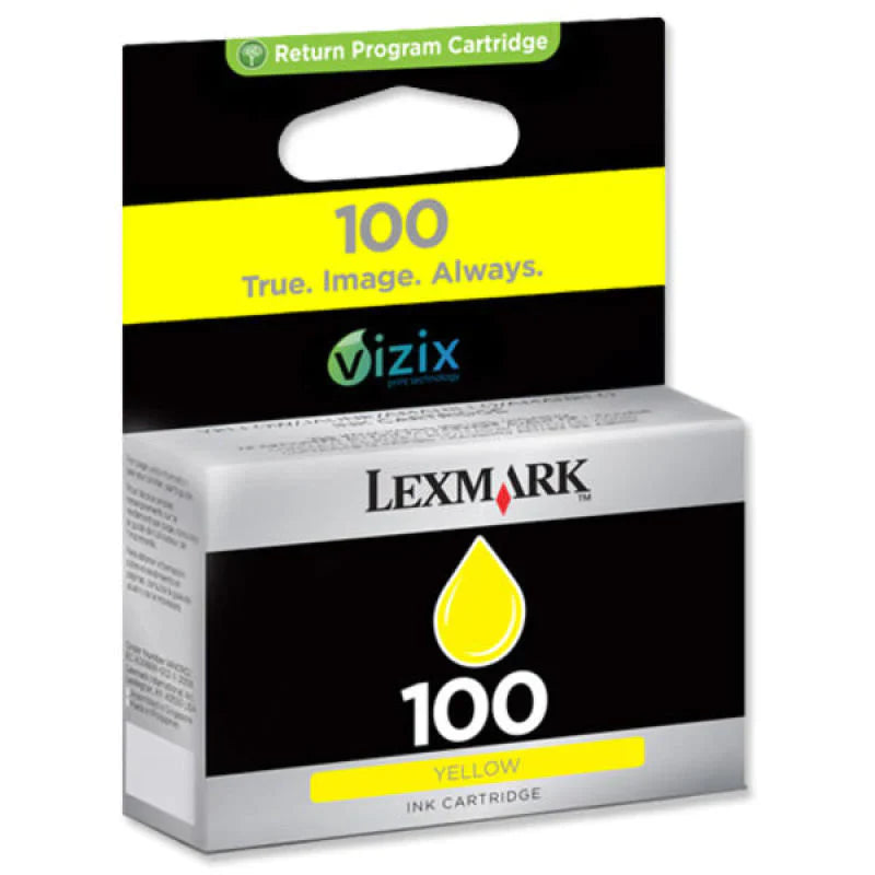 Original Lexmark 14N1095 100XL Yellow Ink Cartridge-0