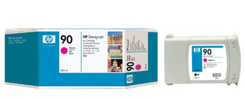 New HP 90 400-ml (C5063A)Magenta Ink Cartridge-0