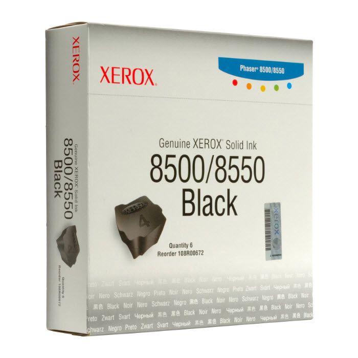 Genuine Xerox Solid Ink 8500/8550 Black (6 sticks) (108R00672)-0