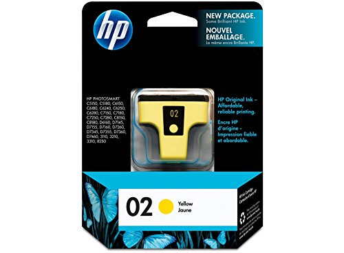 Genuine HP 02 (C8773WN) Yellow Ink Cartridge-0