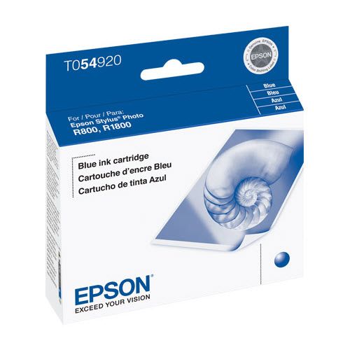 Genuine OEM Epson 54 (T0549) Pigment Blue Ink Cartridge-0