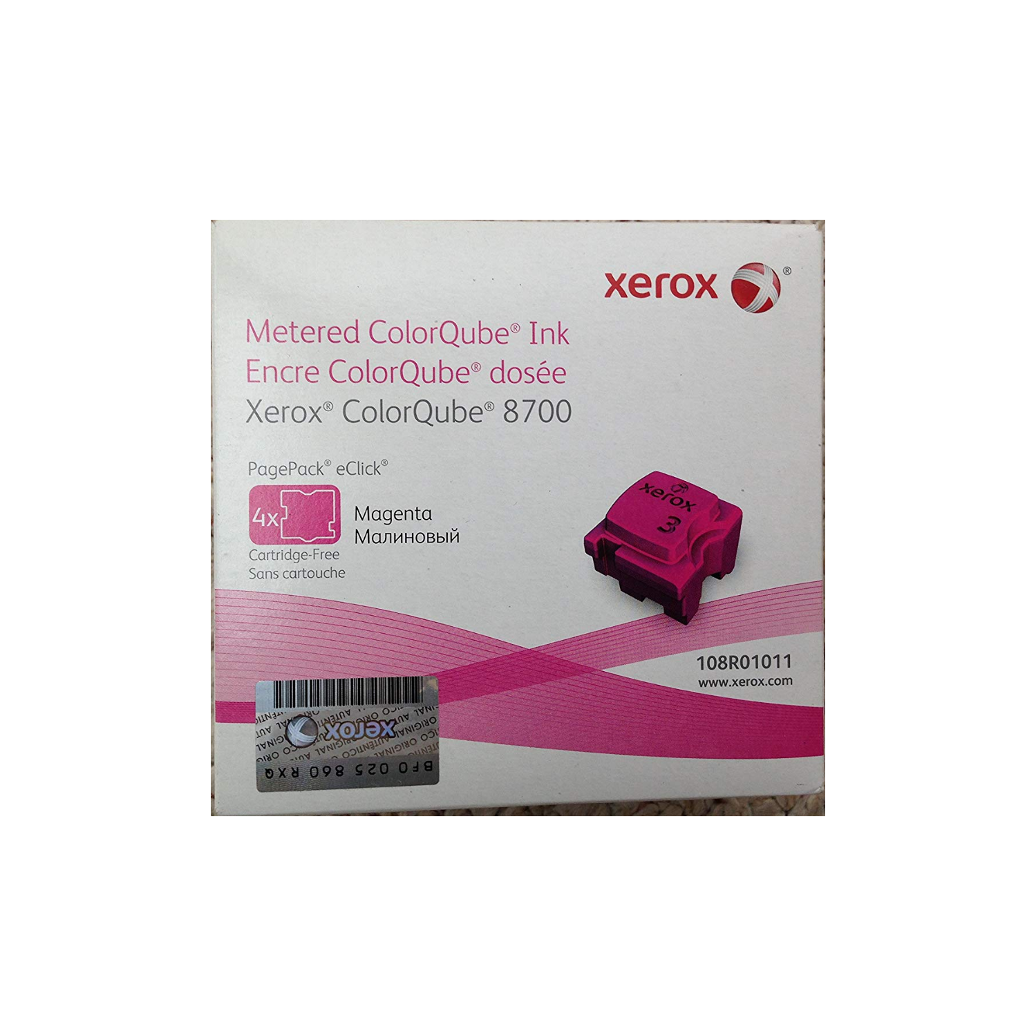 Genuine Xerox Solid Ink 8700 Magenta (4 sticks) (108R00991) (108R01011)-0