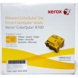 Genuine Xerox Solid Ink 8700 Yellow (4 sticks) (108R00992) (108R01012)-0