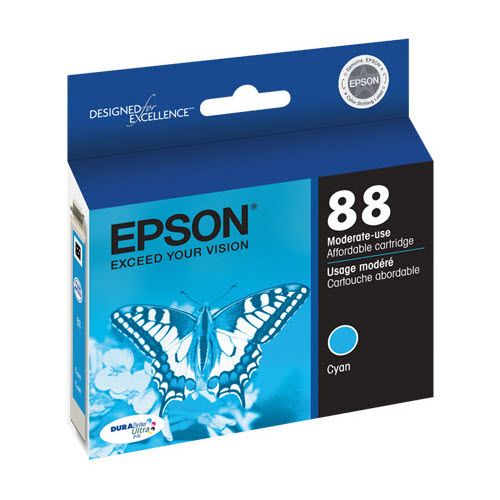 Original EPSON 88 (T0882) Cyan Ink Cartridge-0