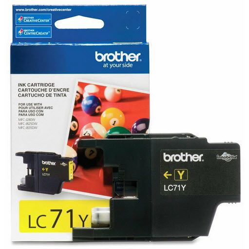 Original Brother LC71 Yellow Ink Cartridge-0