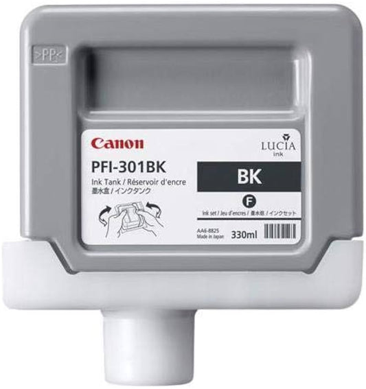 Canon PFI-301BK Standard-Yield Black Ink Cartridge, 1486B001AA-0