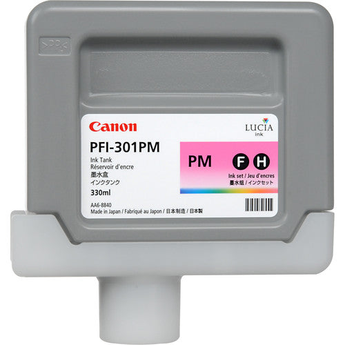 Canon PFI-301PM Standard-Yield Photo Magenta Ink Cartridge, 1491B001AA-0