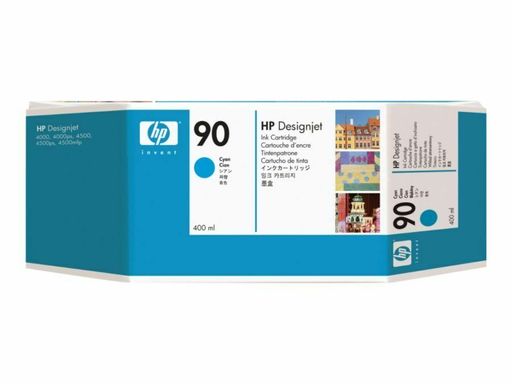 New HP 90 400-ml (C5061A) Cyan Ink Cartridge-0