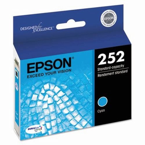 Original Epson 252 Cyan Ink Cartridge-0