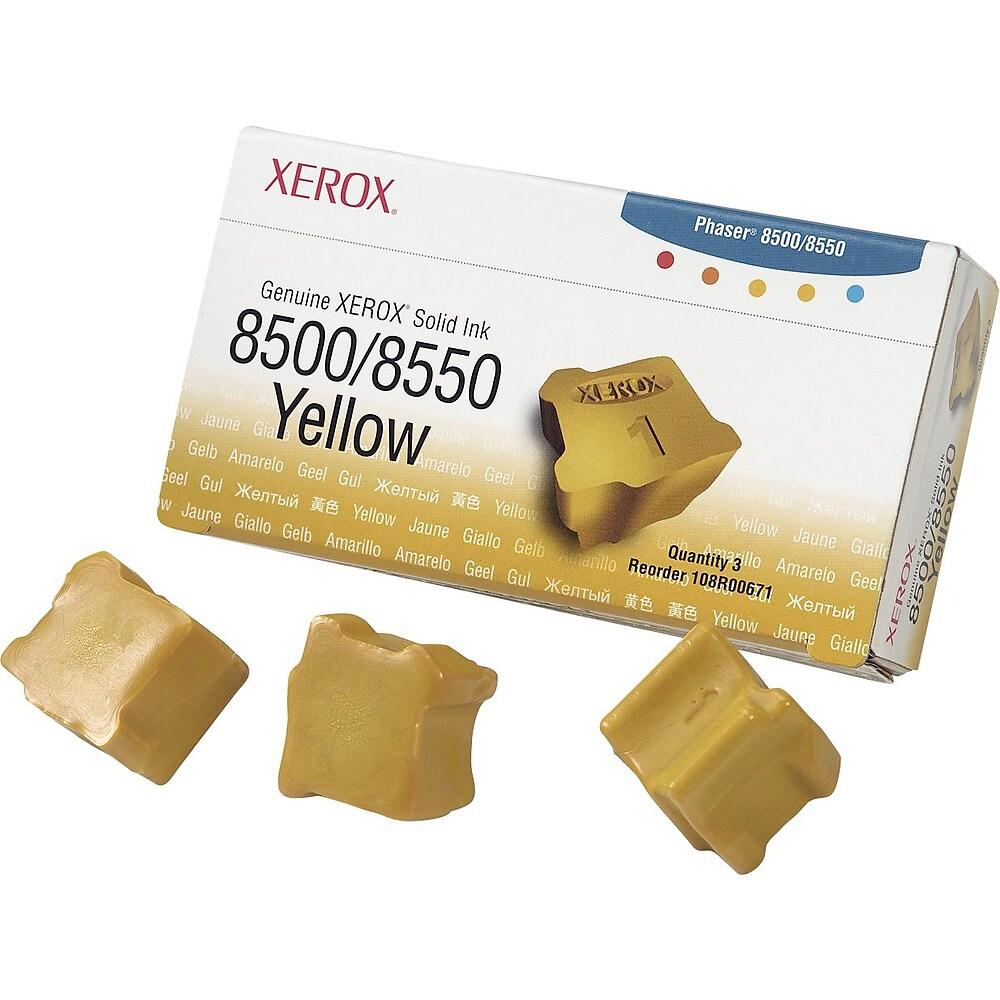 Genuine Xerox Solid Ink 8500/8550 Yellow (3 sticks) (108R00671)-0