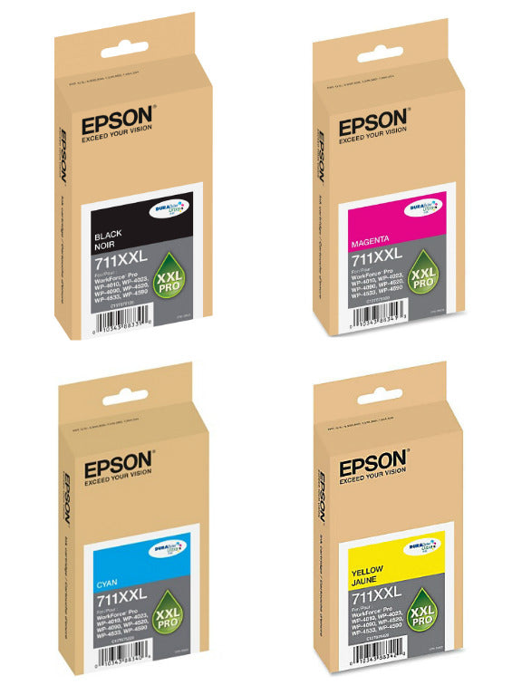 Epson 711XXL Extra High Capacity Ink Cartridge Complete Color Set-0