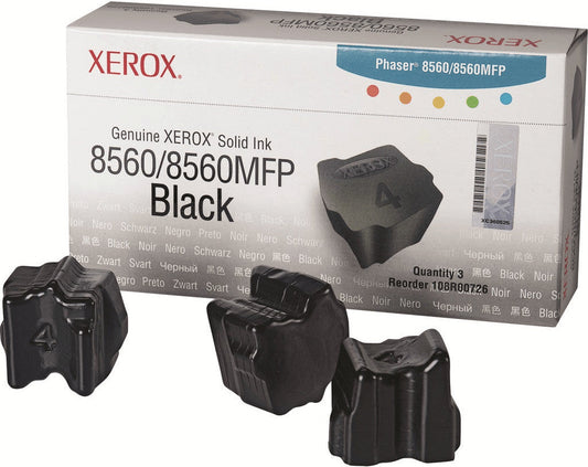 Genuine Xerox Phaser 8560 Black Solid Ink Pack (3 Sticks) 108R00726-0