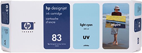 Original HP 83 UV 680-ml (C4944A) Light Cyan Ink Cartridge-0