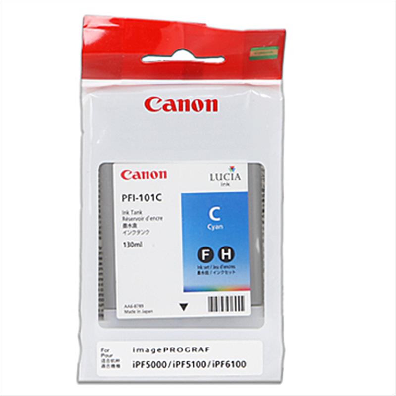 Original Canon PFI-101 130mL Cyan Ink Cartridge-0