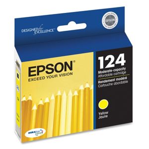 Original  Epson 124 Yellow Ink Cartridge-0