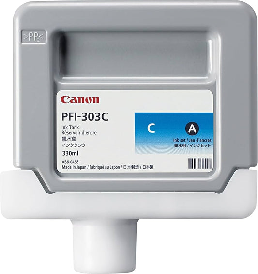 Canon PFI-303C Standard-Yield Cyan Ink Cartridge, 2959B001AA-0