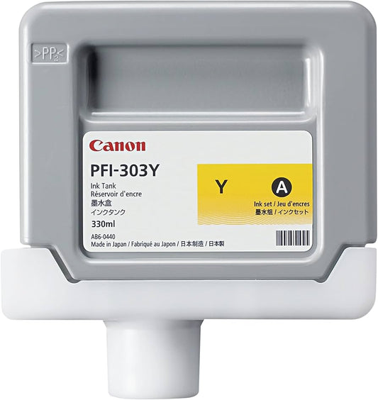 Canon PFI-303Y Standard-Yield Yellow Ink Cartridge, 2961B001AA-0