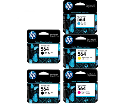 Original HP 564 2 Black, Cyan, Magenta, Yellow Ink (5-pack)-0