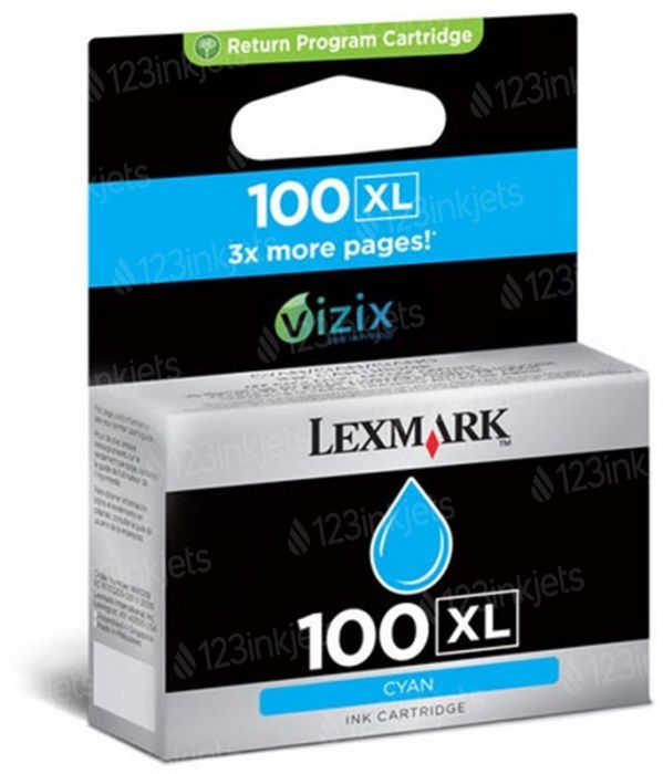 Original Lexmark 14N1093 100XL Cyan Ink Cartridge-0