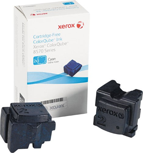 Genuine Xerox ColorQube 8570 / 8580 Cyan Solid Ink Pack (2 Sticks) (108R00926) (108R00946)-0