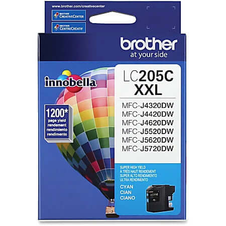 Brother LC205XXL Extra High Yield Cyan Ink Cartridge-0