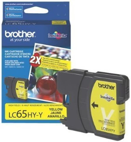 Original Brother LC65 Yellow Ink Cartridge-0