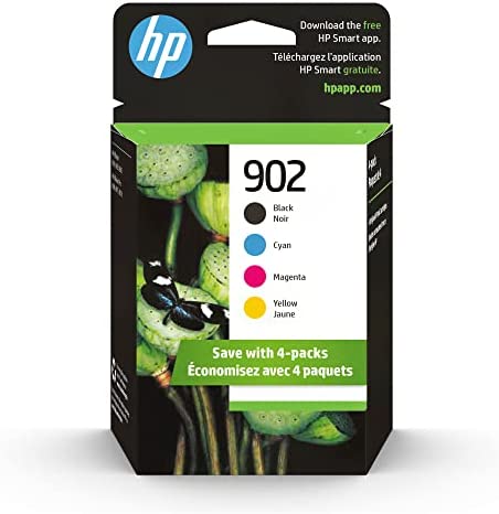 Original HP 902 Black, Cyan, Magenta, Yellow Ink Cartridges (4 Pack)-0