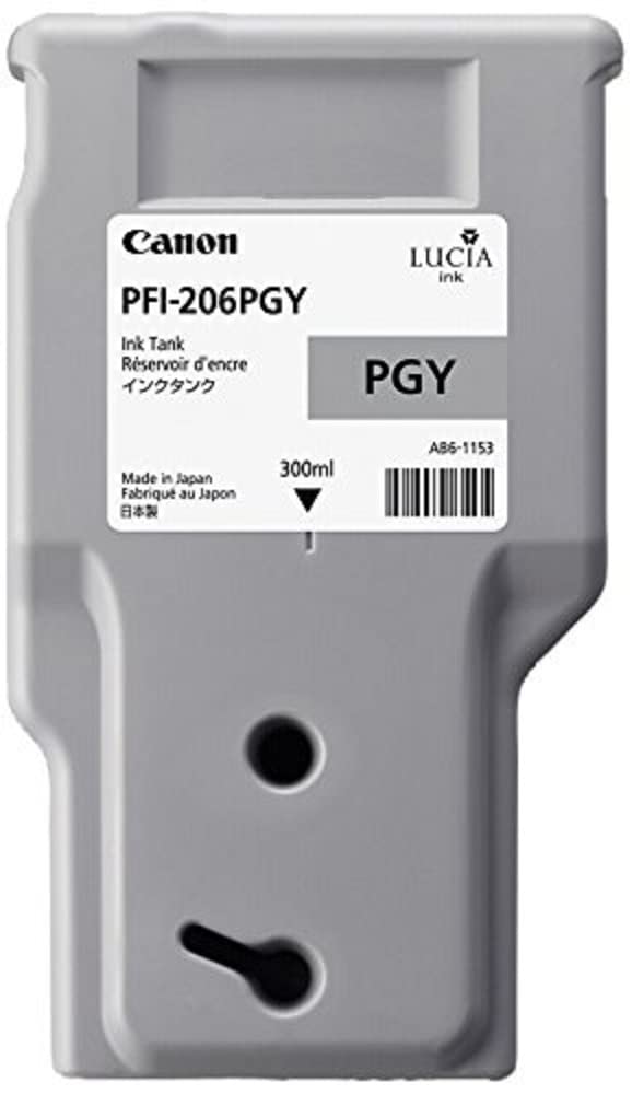 Original Canon PFI-206 300mL Photo Gray Ink Cartridge-0