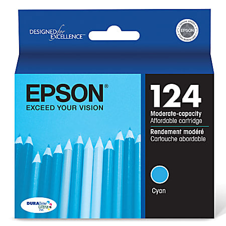 Original  Epson 124 Cyan Ink Cartridge-0