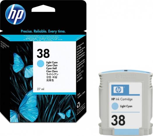 OEM HP 38 Light Cyan (C9418A) Ink Cartridge-0