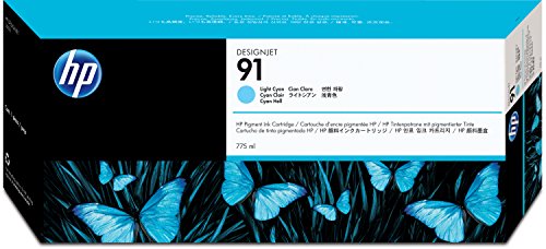 Original HP 91 775-ml (C9470A) Light Cyan Ink Cartridge-0