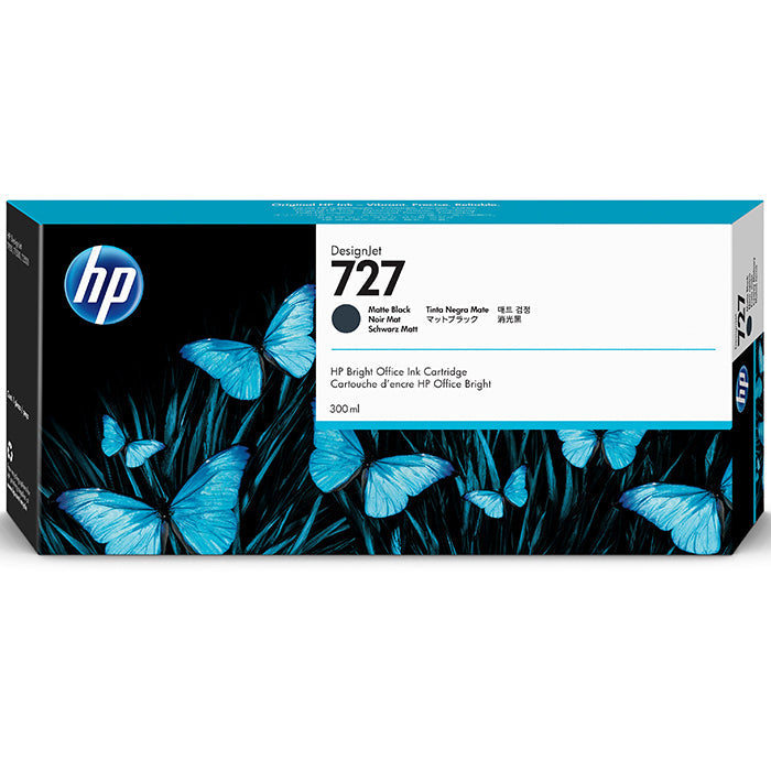 HP 727  300mL (C1Q12A) Matte Black Ink Cartridge-0