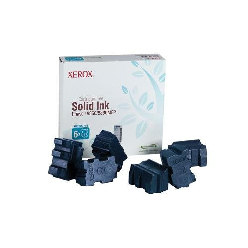 Genuine Xerox Phaser 8860 / 8860MFP Cyan Solid Ink Pack (6 Sticks) (108R00746)-0