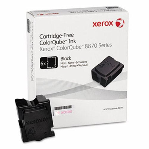 Genuine Xerox ColorQube 8870 / 8880 Black Solid Ink Pack (6 Sticks),108R00953-0