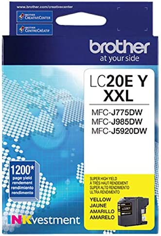 Brother LC20E Extra High Yield Yellow Ink Cartridge-0