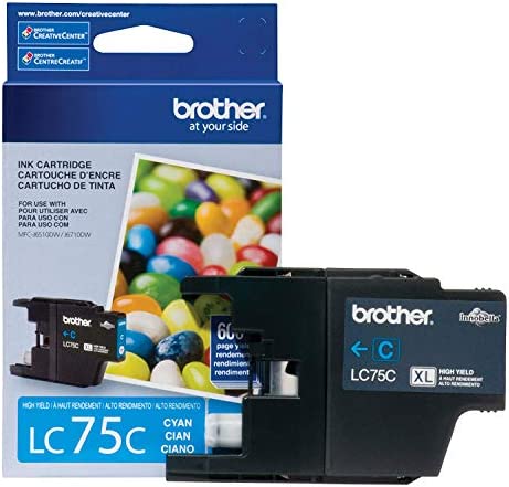 Original Brother LC75 Cyan Ink Cartridge-0