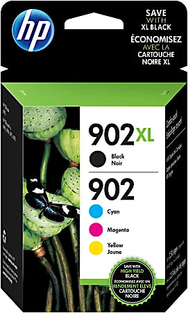 Original HP 902XL Black, & 902 Cyan, Magenta, Yellow Ink Cartridges-0