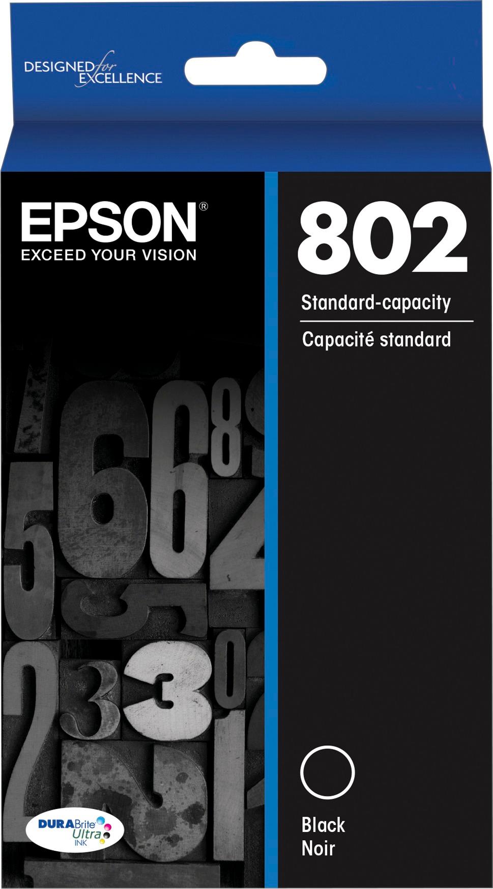 Original Epson 802 Black Standard Yield Ink Cartridge-0