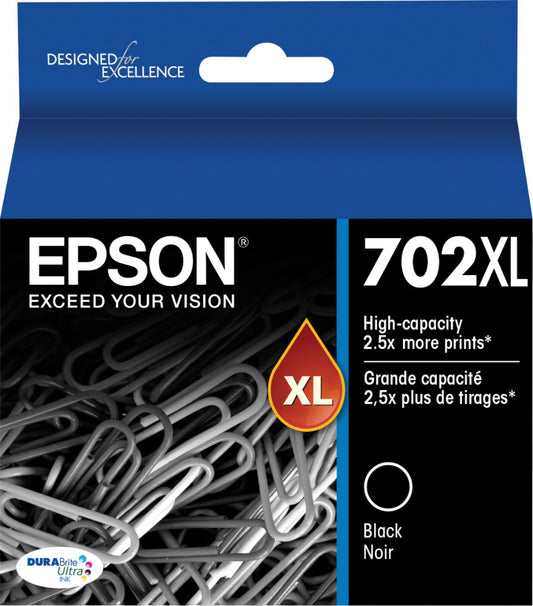 Epson T702XL Black High Yield ( T702XL120-S) Ink Cartridge-0