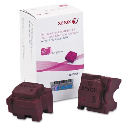 Genuine Xerox Solid Ink 8700 Magenta (2 sticks) (108R00991) (108R01011)-0