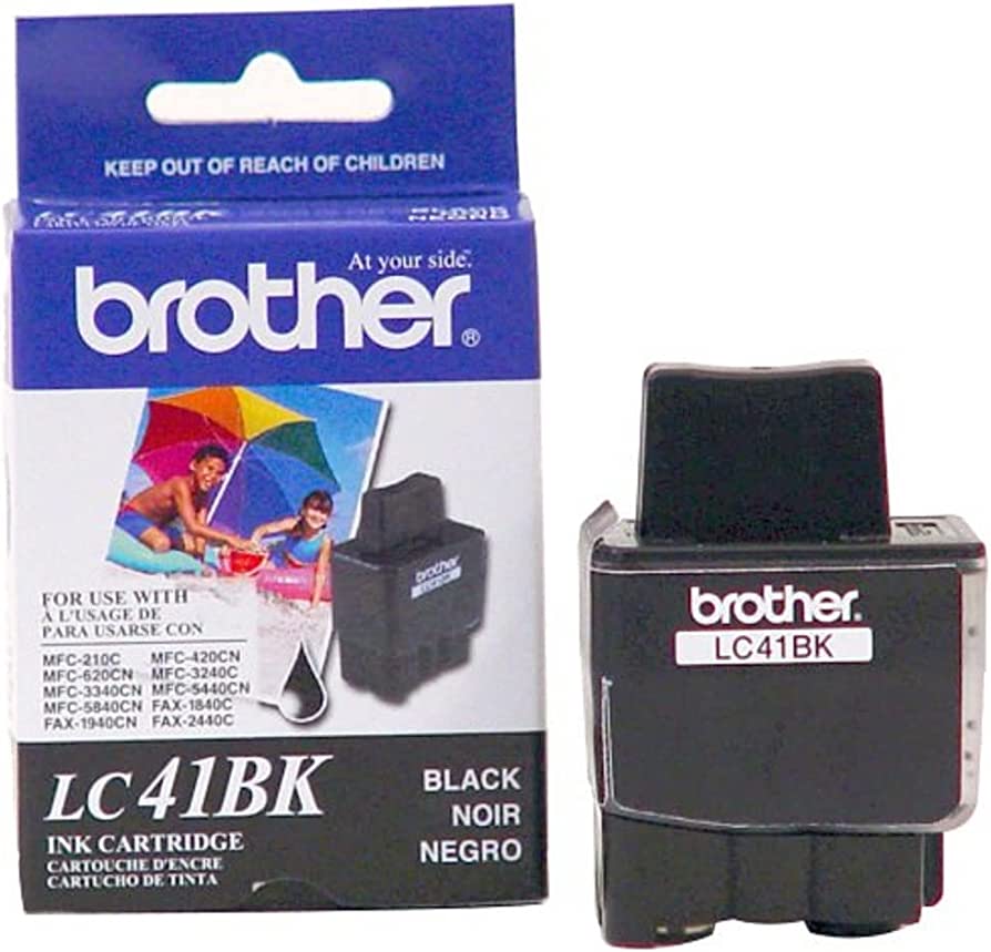 New Genuine Brother LC41BK Black Ink Cartridge-0