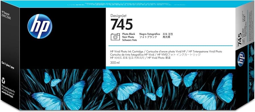 HP 745 300-ml DesignJet (F9K04A) Photo Black Ink Cartridge-0